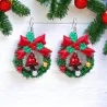 Festive Christmas Wreath Earrings