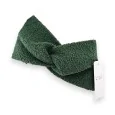 Bandeau cheveux hiver bouclette vert Bouteille