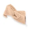 Bandeau cheveux hiver effet bouclette beige