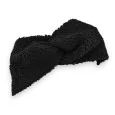 Winter Headband Twisted Knot Black