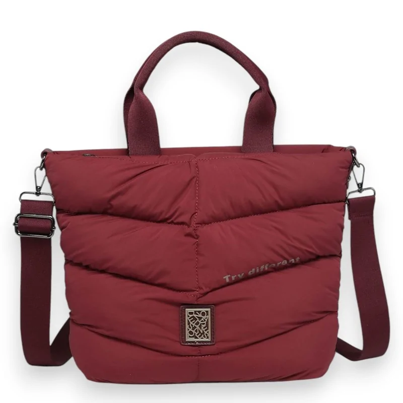 Donna Alessia burgundy padded handbag