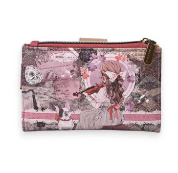 Sweet Candy Little Girl with Violin Wallet