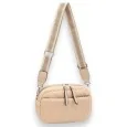 Bolso bandolera de rizo beige de David Jones