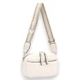 Off-white bouclé crossbody bag by David Jones