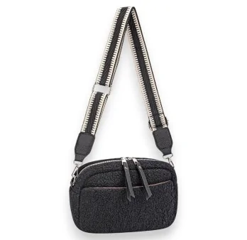 Black David Jones Bouclé Crossbody Bag