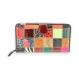 Portafoglio in pelle patchwork Kenny Jones multicolore