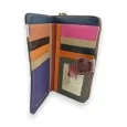 Multicolored patchwork leather wallet by Kenny Jones