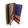 Multicolored patchwork leather wallet by Kenny Jones