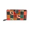 Cartera de cuero patchwork multicolor