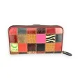 Multicolored patchwork leather wallet by Kenny Jones