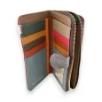 Cartera de cuero multicolor estilo patchwork Kenny Jones