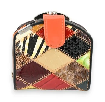 Multicolored Patchwork Compact Wallet by Kenny Jonnes