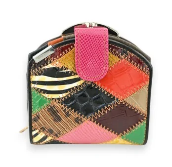 Compact Multicolored Patchwork Wallet by Kenny Jones