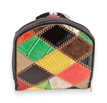 Compact Multicolored Patchwork Wallet by Kenny Jones