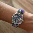 Montre Ernest fleurs des champs multicolore