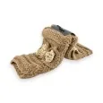 Knitted mittens with decorative Gold bow