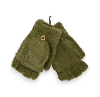 Khaki Pilou Pilou Convertible Fingerless Gloves