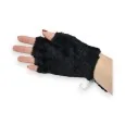 Convertible Black Fluffy Mittens