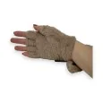 Taupe Pilou Pilou Fingerlose Handschuhe mit abnehmbarer Kappe