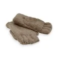 Taupe Convertible Fluffy Mittens