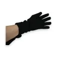 Fancy Black Gloves with Pearls and Rhinestones