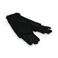 Suede and Knit 2-in-1 Gloves in Black