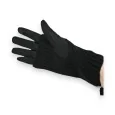 Suede and Knit 2-in-1 Gloves in Black