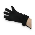 Black fluffy-lined winter gloves