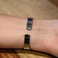 Montre bracelet Ernest losanges noirs et argentés