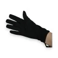 Gants bi-matière Noirs élégants