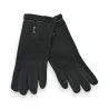 Elegant Black Dual-material Gloves