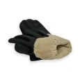 Elegant black two-material gloves