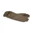 Gants bi-matière taupe avec boutons