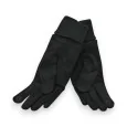 Two-material black gloves