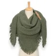 Khaki triangle knit scarf