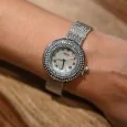 Ernest Jewelry Watch with a Metal Bracelet and a Strass Dial