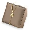 Gold-plated Steel Daisy Flower Necklace