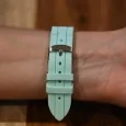 Ernest's Water Green Silicone Watch with Rhinestone Dial