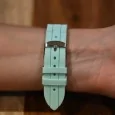 Orologio Ernest in silicone verde acqua con quadrante tempestato di strass