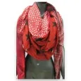 Stella Red Patchwork Square Scarf