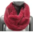 Snood Double Tour Velours Bordeaux