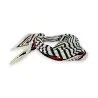 Elegant Striped Pleated Square Scarf