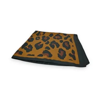 Foulard Leopardato Setoso Caramello