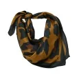 Foulard Leopardato Setoso Caramello