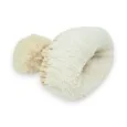 Bonnet Velours Côtelé Beige Doublé Pilou Pompon