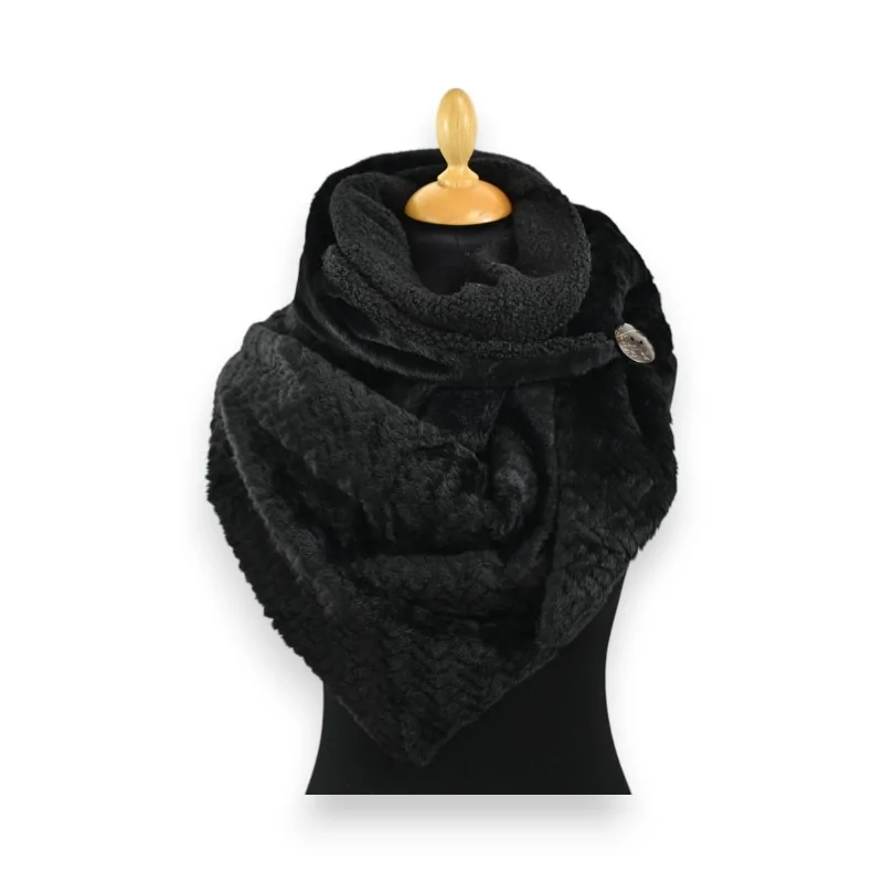 Triangle Scarf Pilou Black Reversible