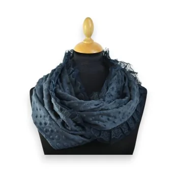 Elegant Navy Lace Snood