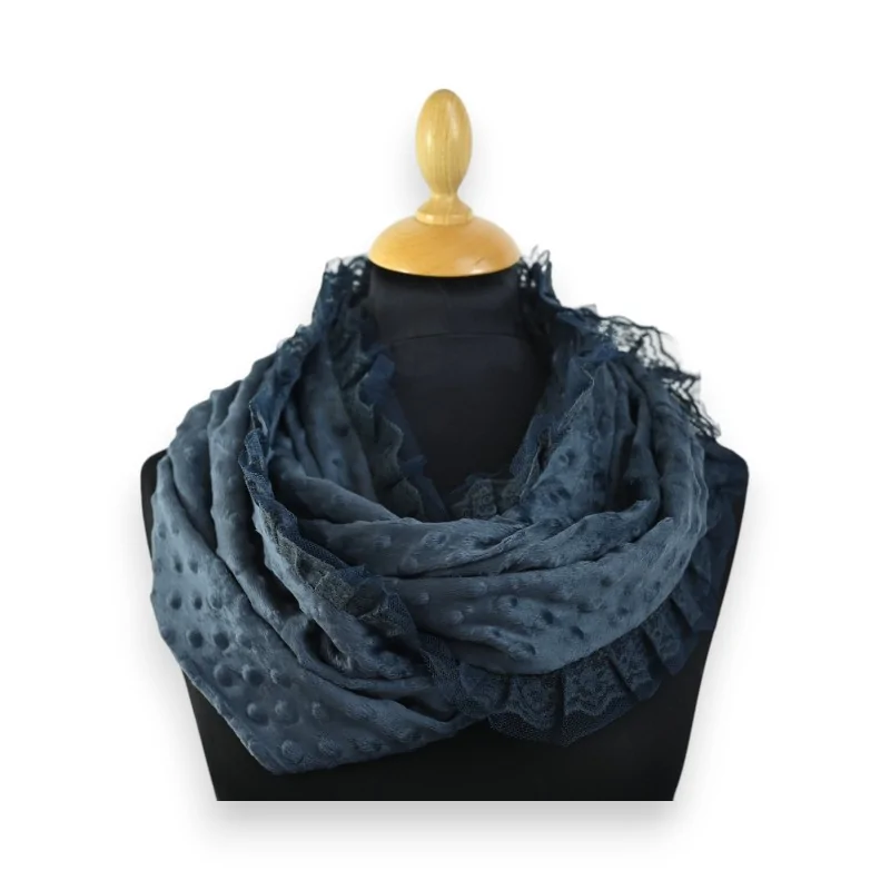 Scaldacollo Eleganza Pizzo Blu Navy