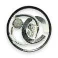 Magnetic Spiral Design Silver Brooch