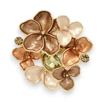 Autumn Softness Magnetic Floral Brooch